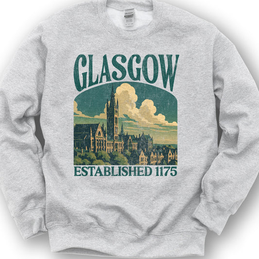Glasgow Scotland "Big and Bold" Sweatshirt - Ash