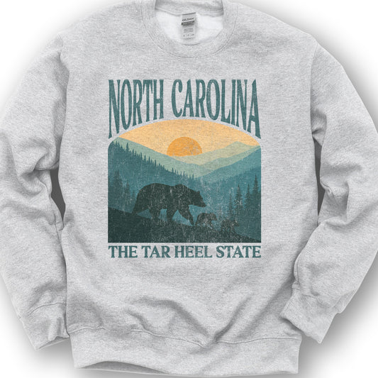 North Carolina Mountains "Big & Bold" Sweatshirt - Ash