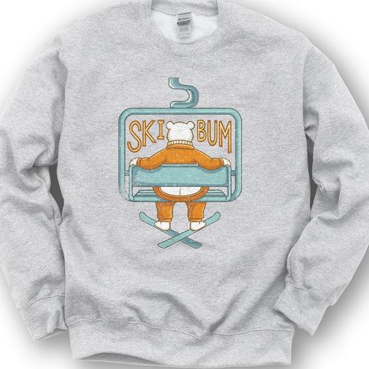 Ski Bum Chairlift Sweatshirt - Ash