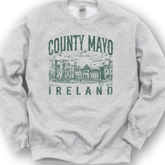 County Mayo Ireland Sweatshirt - Ash