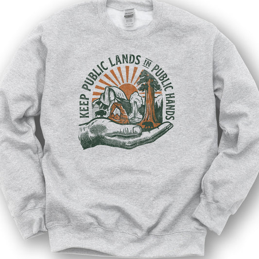 Public Lands Public Hands V1 Sweatshirt - Ash