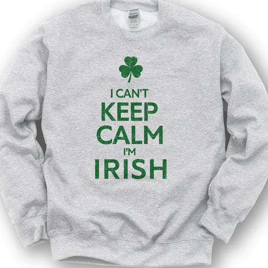 Keep Calm Irish Sweatshirt - Ash