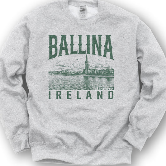 Ballina Ireland Sketch Sweatshirt - Ash