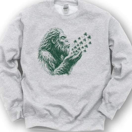 Bigfoot Shamrocks Sweatshirt - Ash