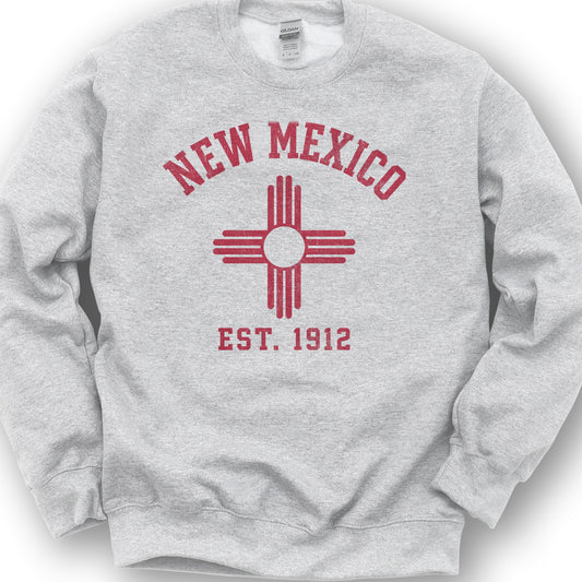 New Mexico Flag Sweatshirt - Ash