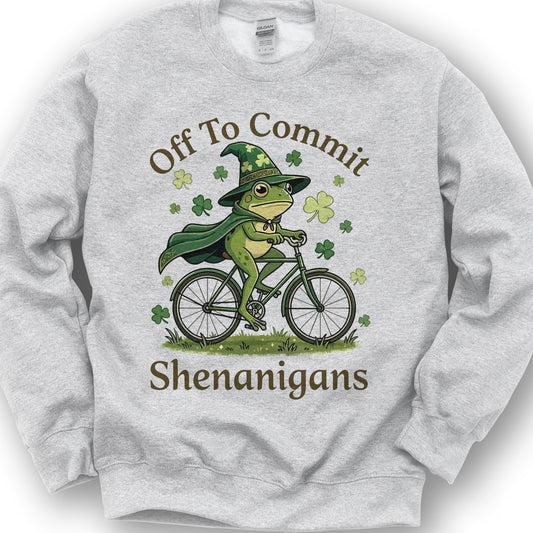 Frog Shenanigans Sweatshirt - Ash