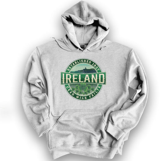 Ireland Badge Hoodie - Ash