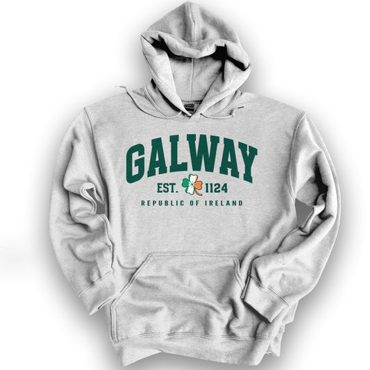 Galway Varsity Flag Hoodie - Ash