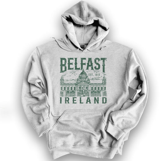 Belfast Ireland Hoodie - Ash