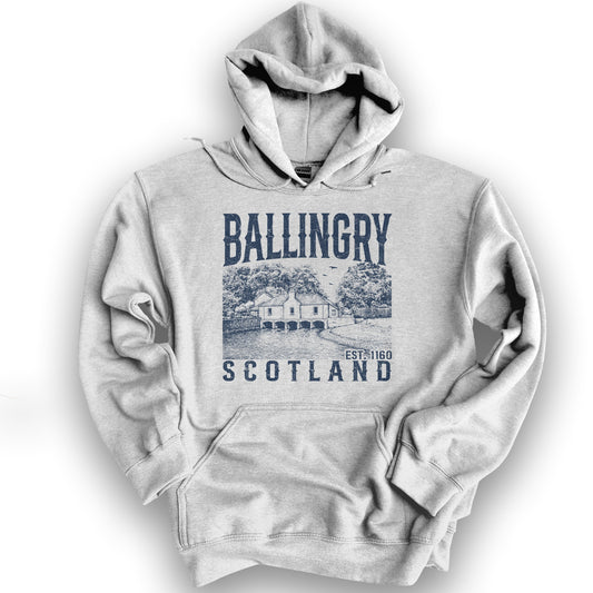 Ballingry Scotland Sketch Hoodie - Ash