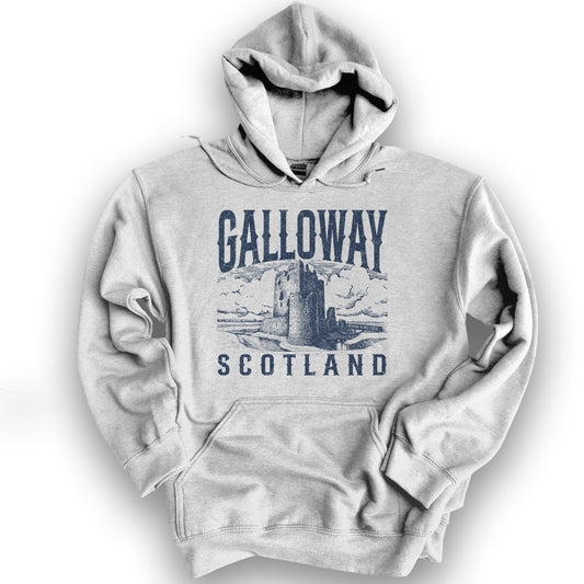 Galloway Scotland Sketch Hoodie - Ash