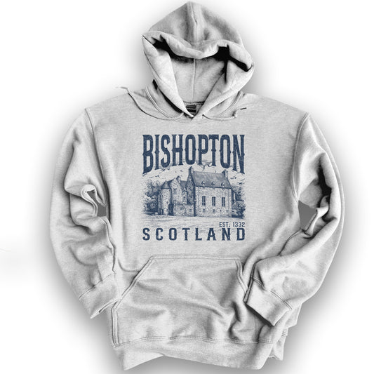 Bishopton Scotland Sketch Hoodie - Ash