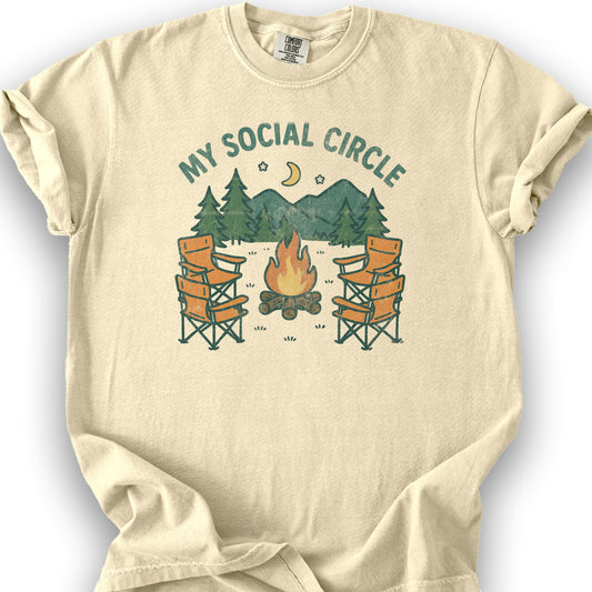 Camping "Social Circle" T-Shirt - Banana