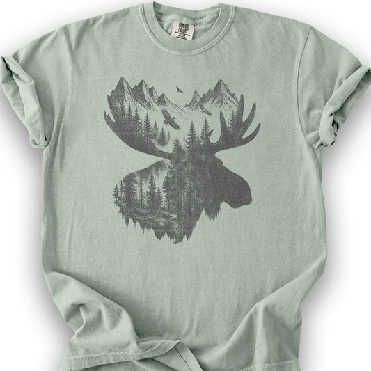 Moose Double Exposure T-Shirt - Bay
