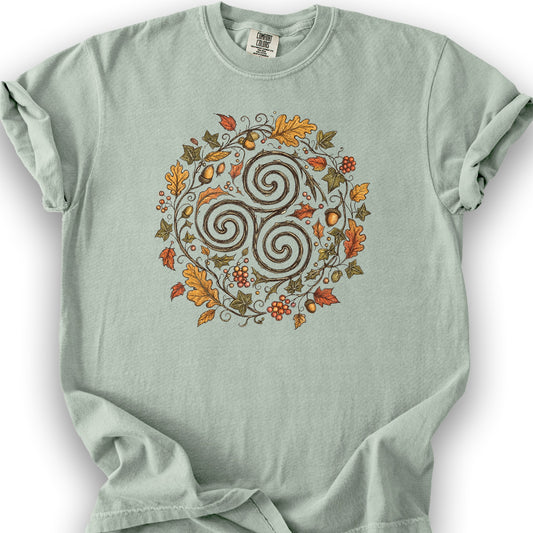 Celtic Autumn Spiral T-Shirt - Bay