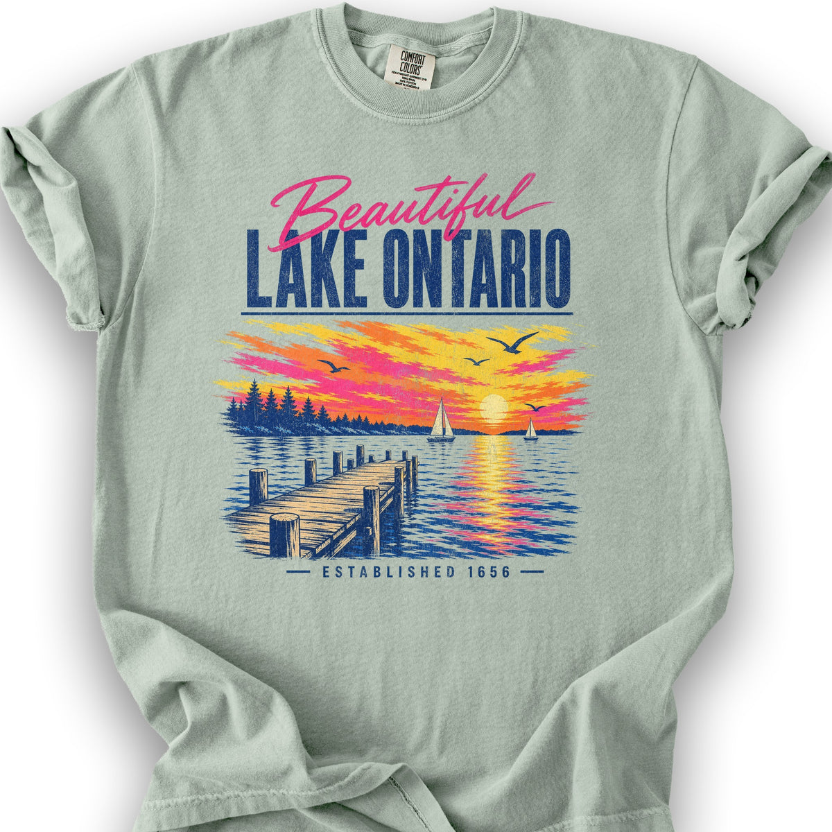 Bargain Bin Overstock! Lake Ontario Color Burst T-Shirt - Bay