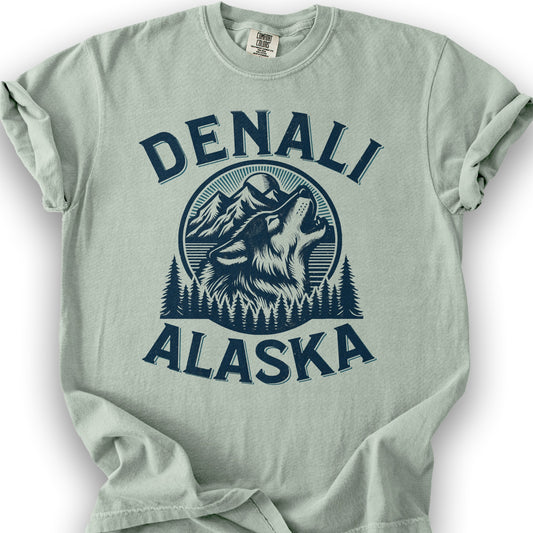 Denali National Park "Vintage Wolf" T-Shirt - Bay