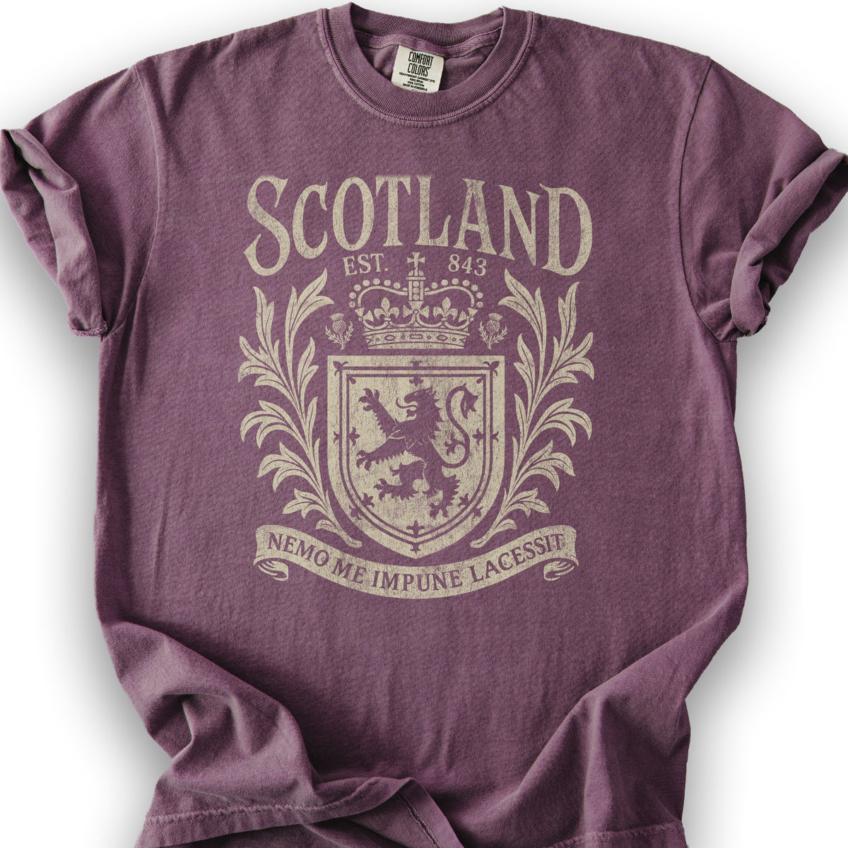 Scotland Vintage Heraldry T-Shirt - Berry