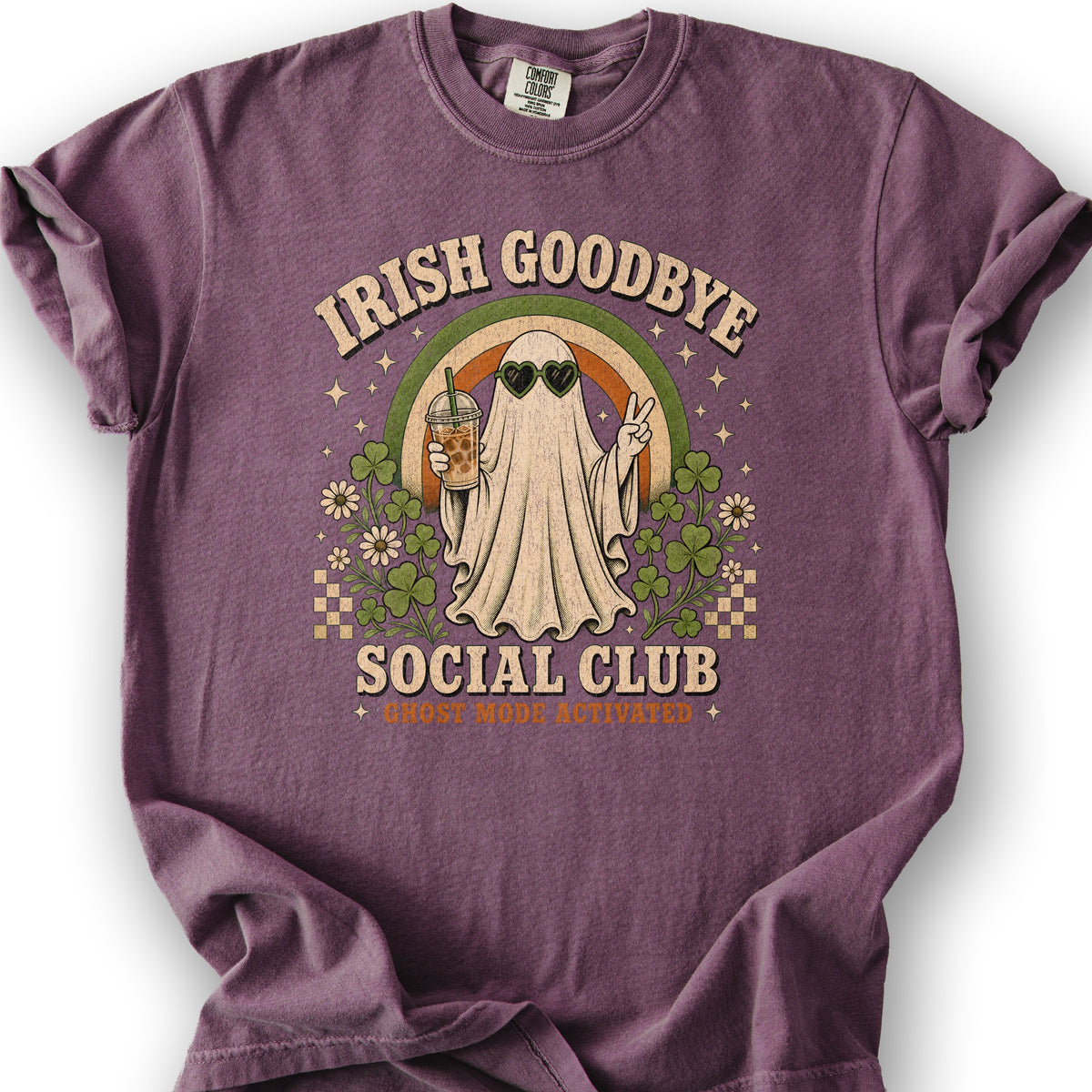 Irish Goodbye Ghost Mode T-Shirt - Berry