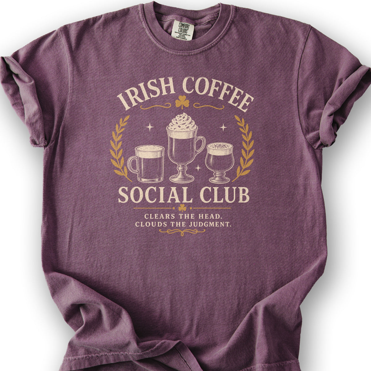 Irish Coffee Social Club T-Shirt - Berry