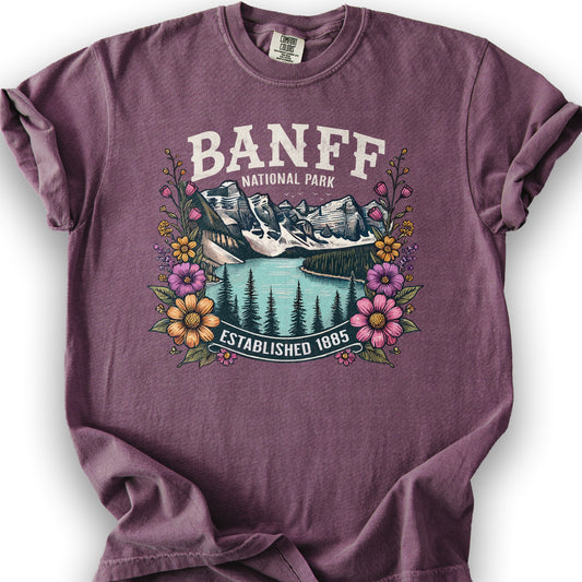 Banff National Park "Wildflower" T-Shirt - Berry