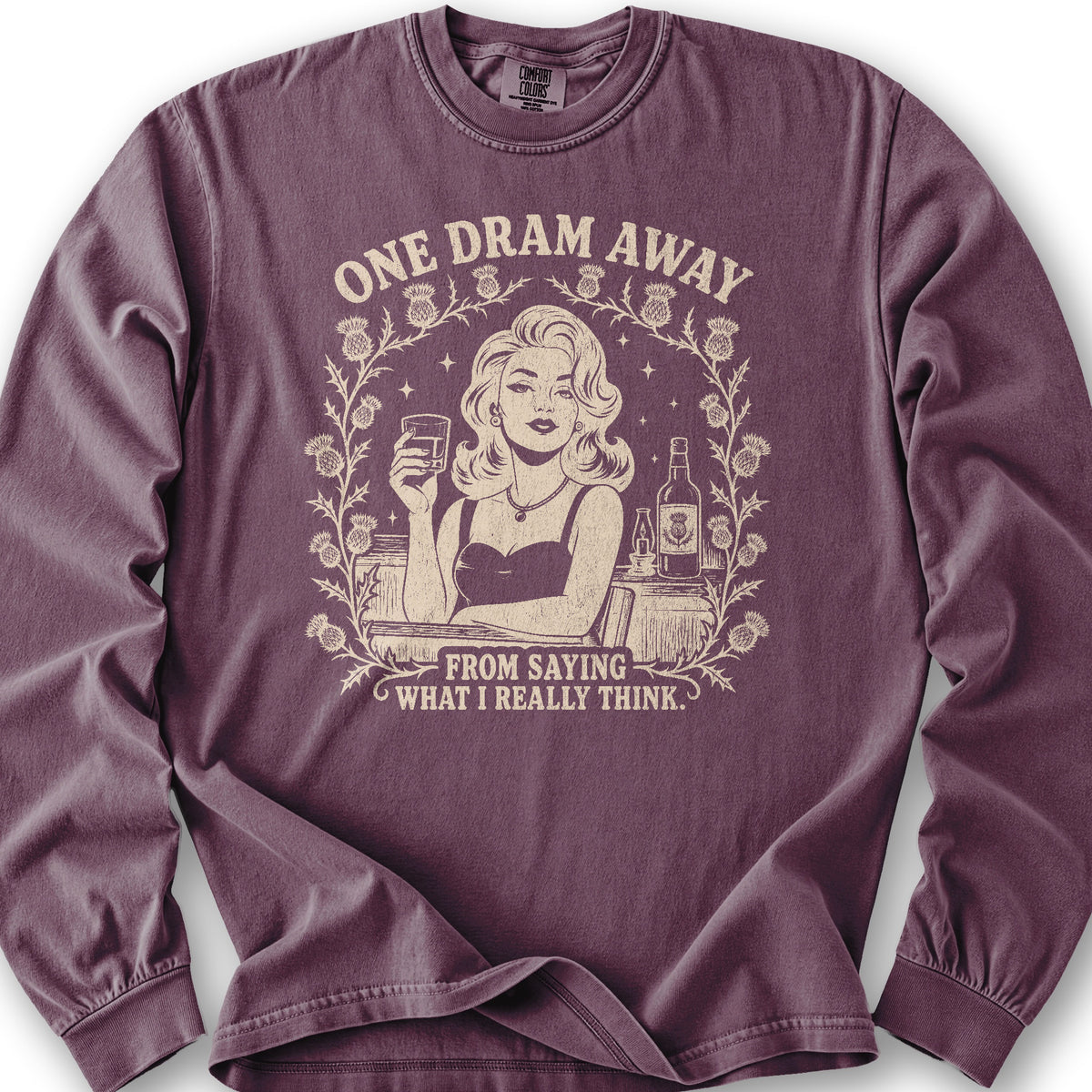 One Dram Away Long Sleeve Shirt - Berry
