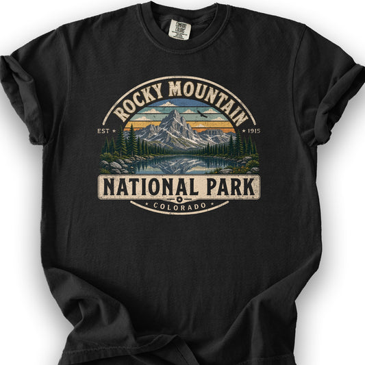 Rocky Mountain Medallion T-Shirt - Black