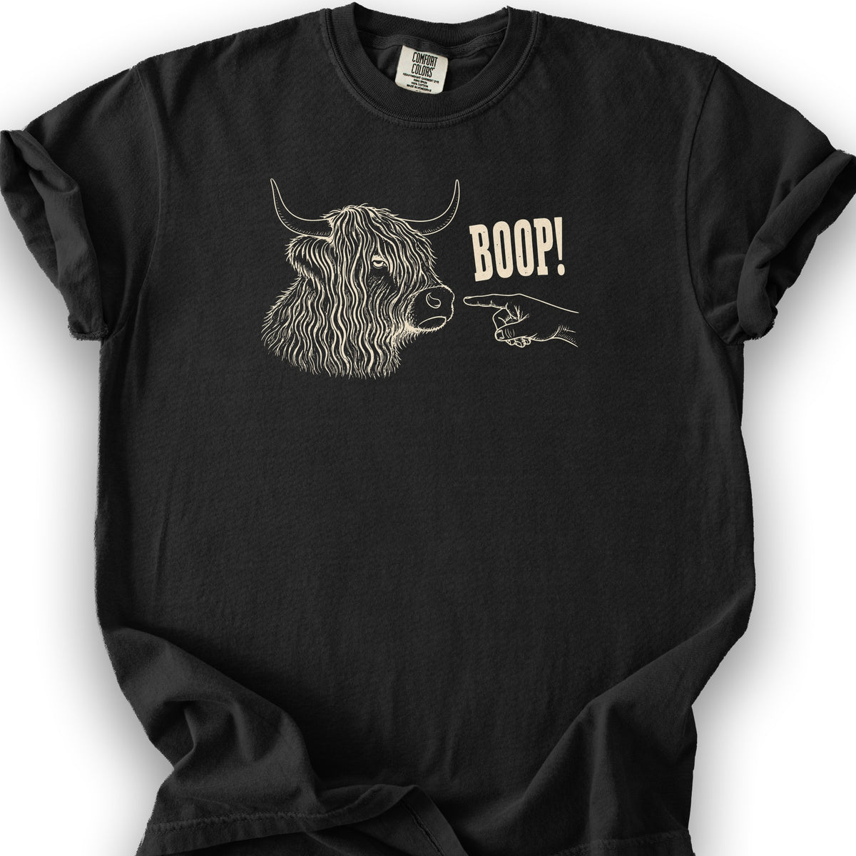 Boop Highland Coo T-Shirt - Black