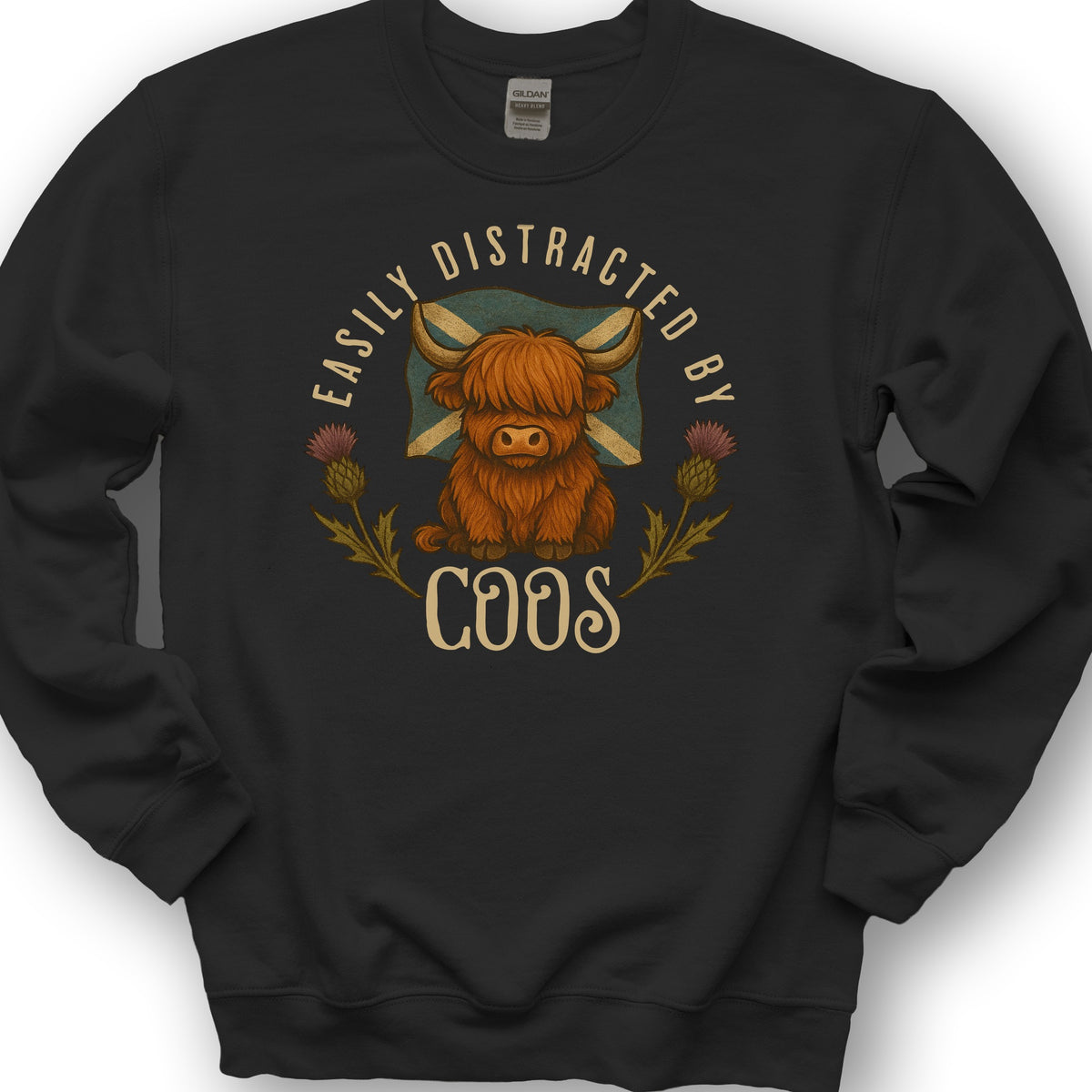 Easily Distracted By Coos Sweatshirt - Black