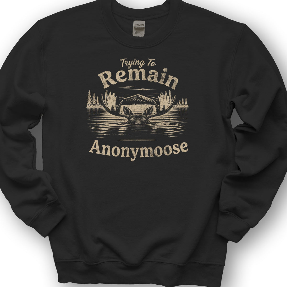 Remain Anonymoose Sweatshirt - Black