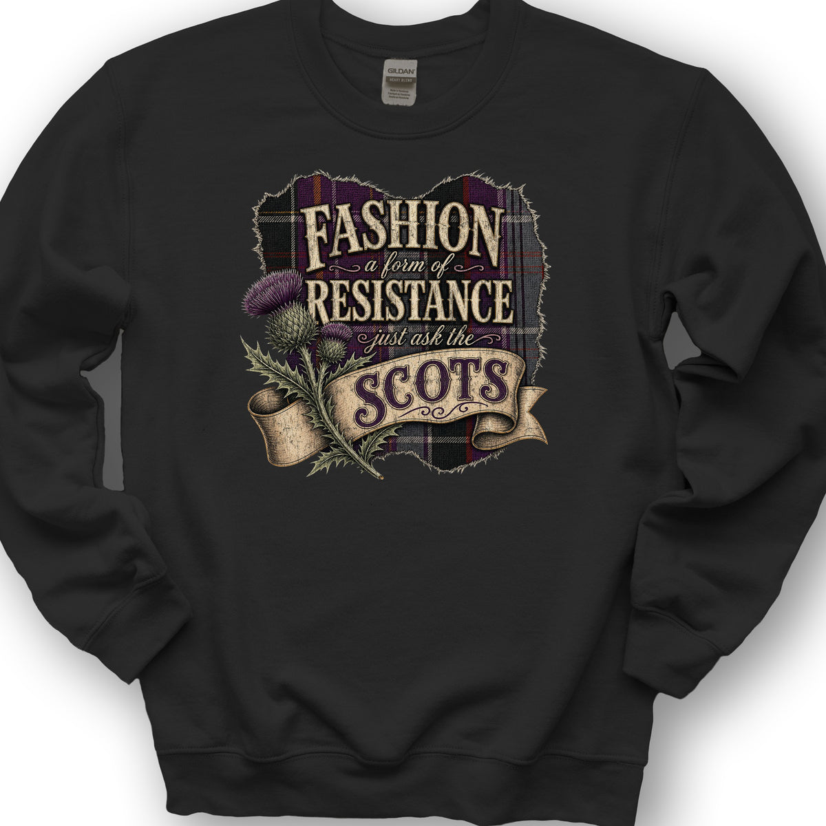 Fashion Resistance Scottish Sweatshirt - Black