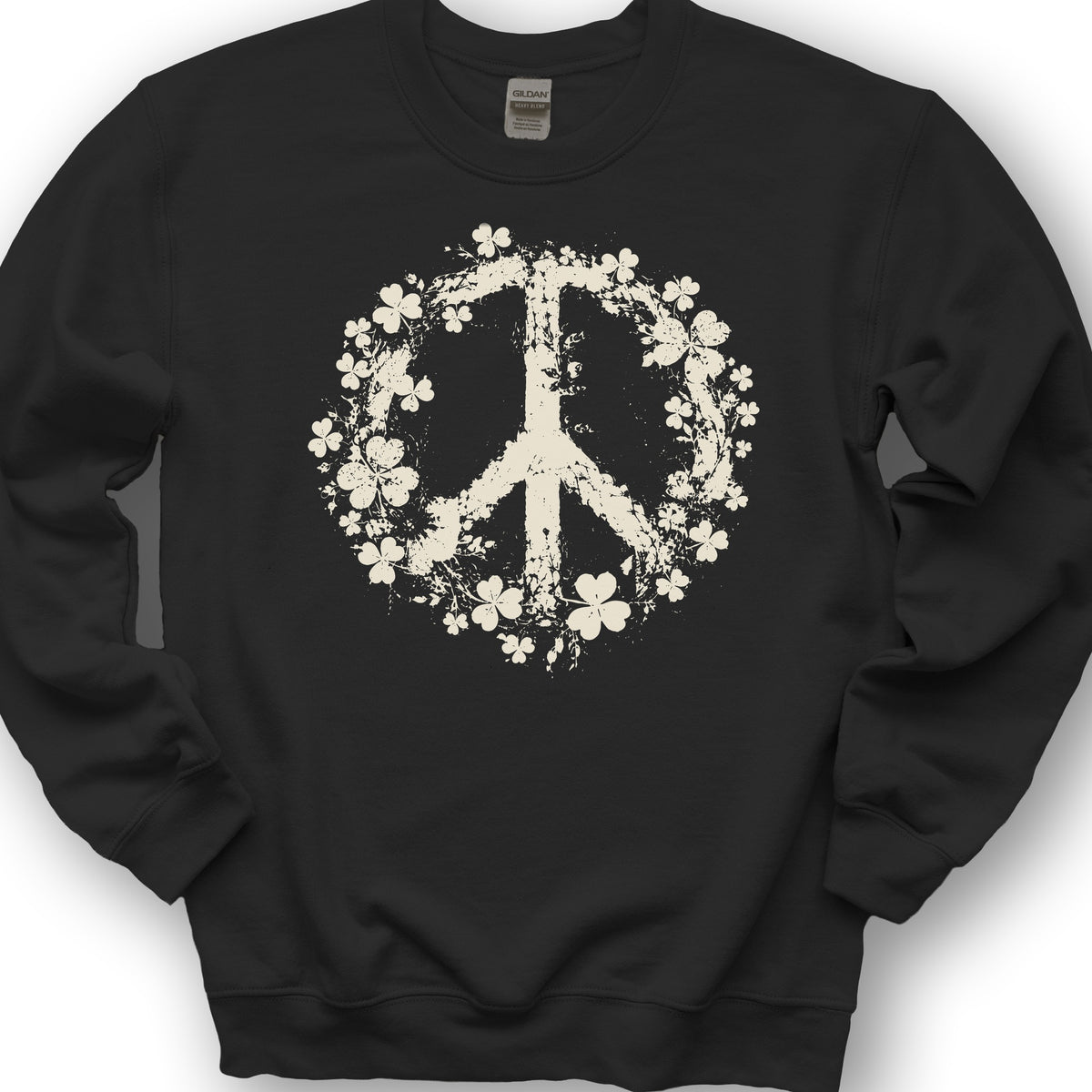 Shamrock Peace Sweatshirt - Black