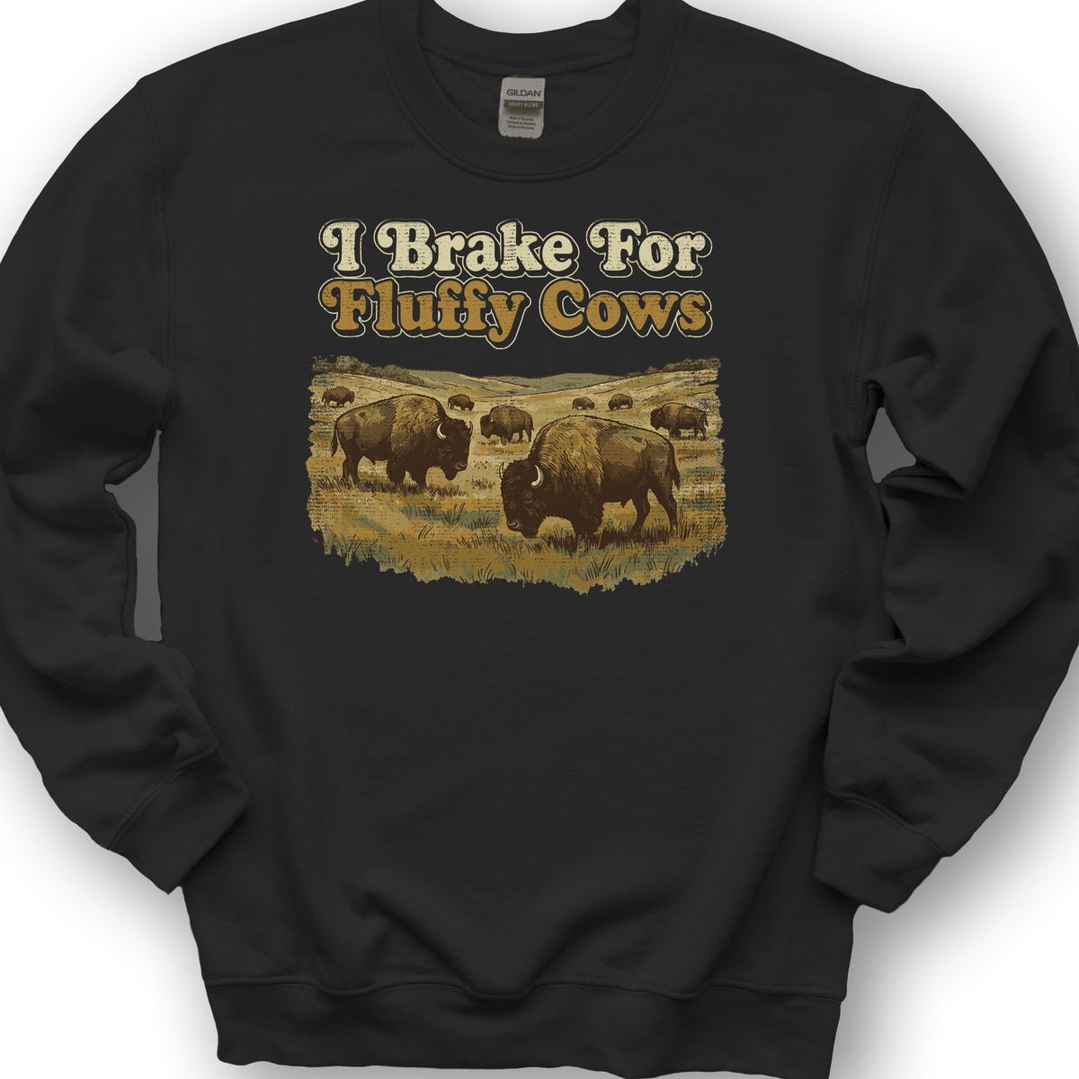 Fluffy Cow Brake Sweatshirt - Black