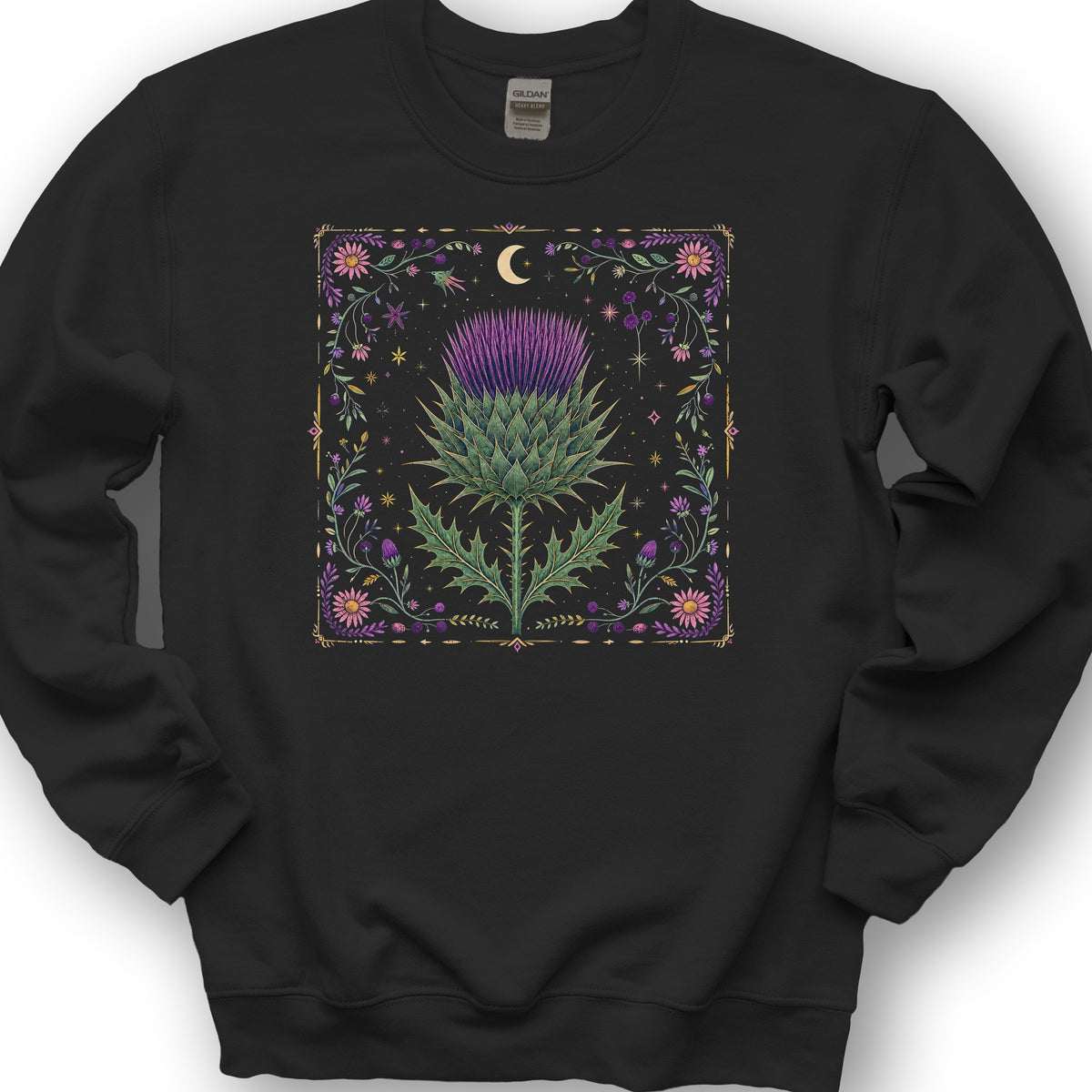 Midnight Thistle Sweatshirt - Black