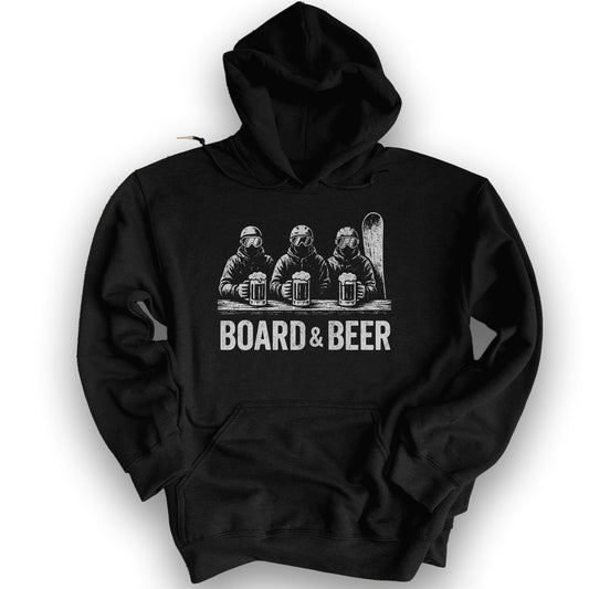Board and Beer Hoodie - Black