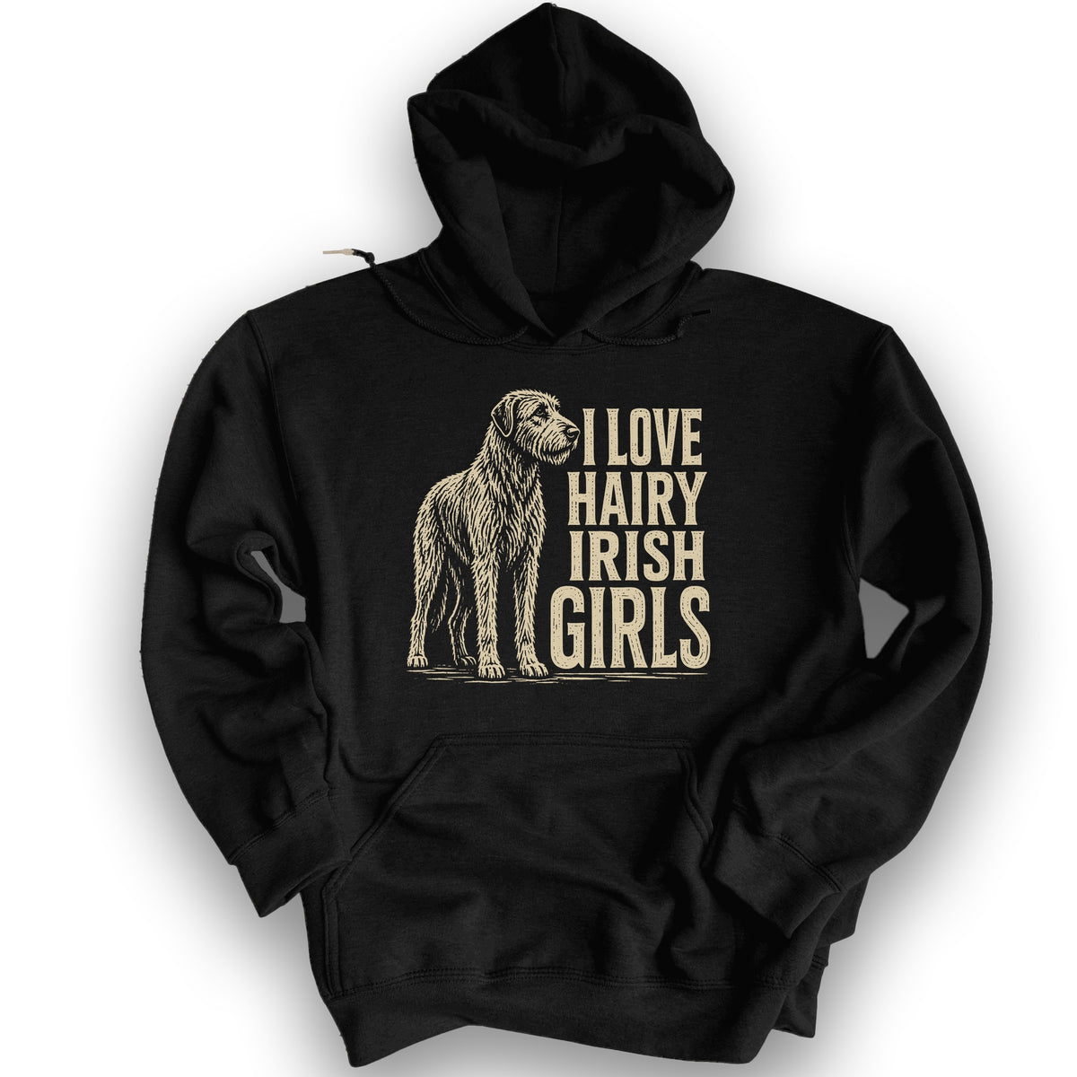 Irish Wolfhound Lover Hoodie - Black