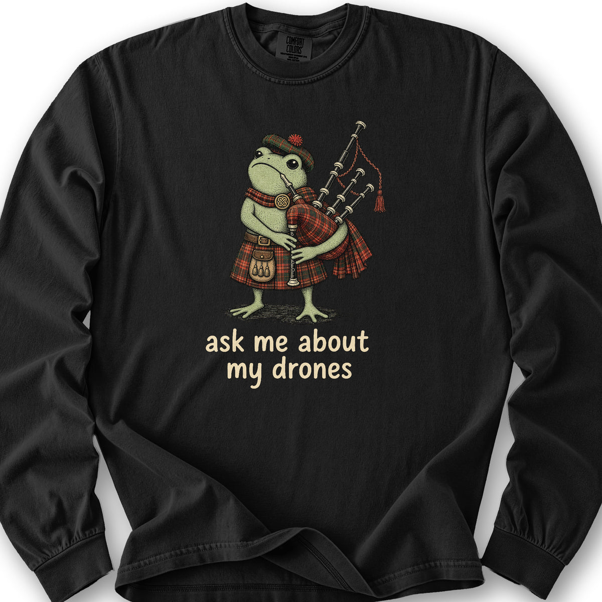 Bagpipe Frog Long Sleeve Shirt