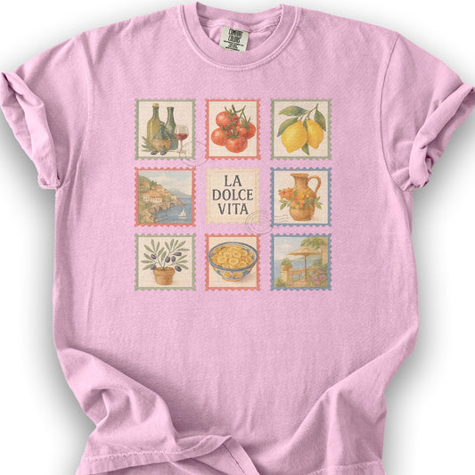 La Dolce Vita "Postage Stamp" T-Shirt - Blossom