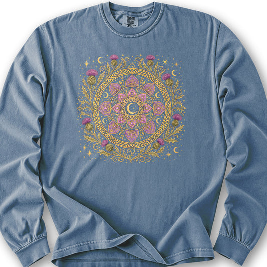 Thistle Moon Mandala Long Sleeve Shirt