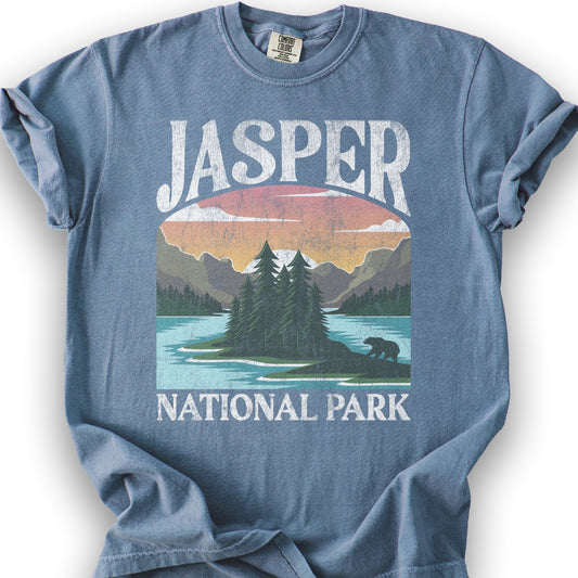 Jasper National Park "Big and Bold" T-Shirt - Blue Jean