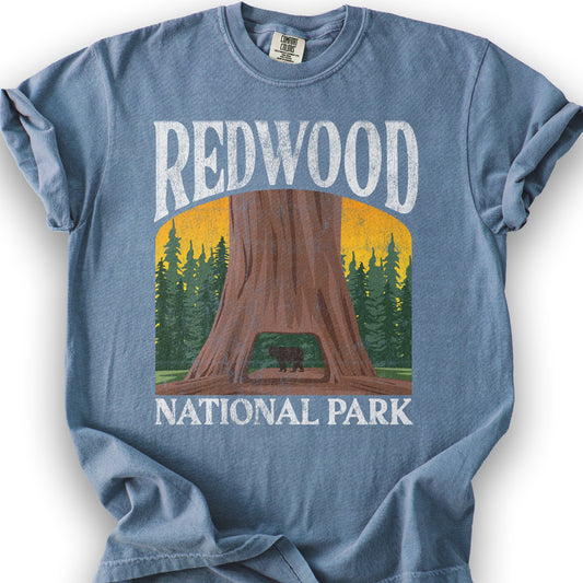 Redwood National Park "Big and Bold" T-Shirt - Blue Jean