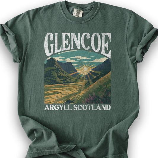 Glencoe Scotland "Big & Bold" T-Shirt - Blue Spruce
