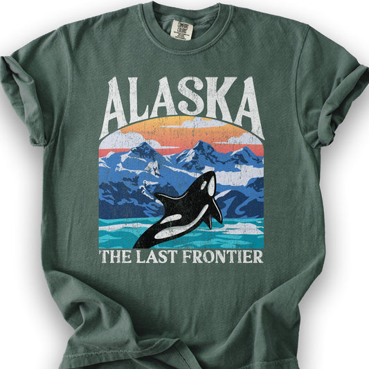 Alaska The Last Frontier "Big and Bold" State T-Shirt - Blue Spruce