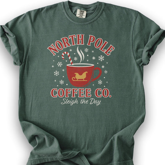 North Pole Coffee Company T-Shirt - Blue Spruce