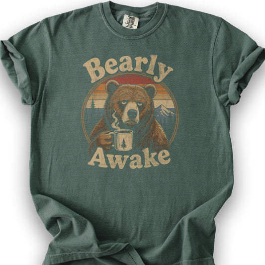 Bearly Awake T-Shirt - Blue Spruce