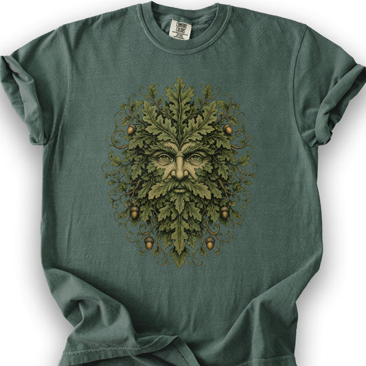 Green Man Oak T-Shirt - Blue Spruce