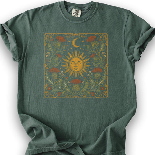 Celestial Thistles T-Shirt - Blue Spruce
