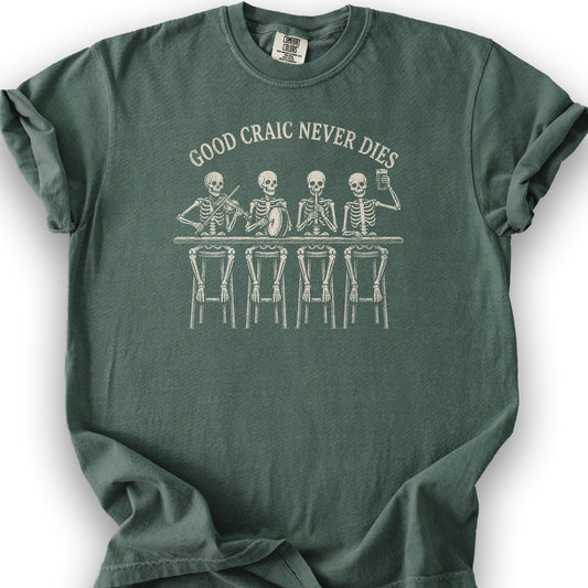 Craic Skeletons T-Shirt - Blue Spruce