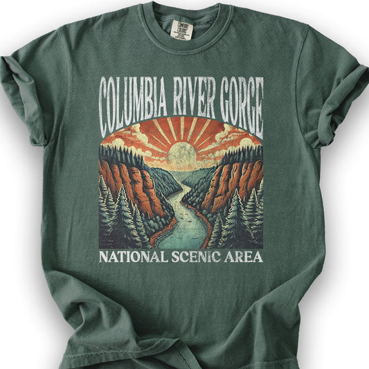 Columbia River Gorge "Big and Bold" T-Shirt - Blue Spruce