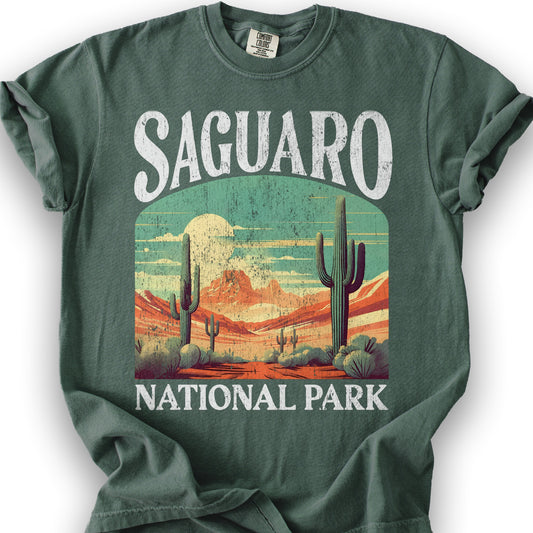 Saguaro National Park Shirt "Big and Bold" T-Shirt - Blue Spruce
